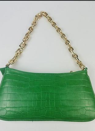 Зелена сумка zara
