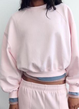 Базовий плюшевий світшот zara🩵
