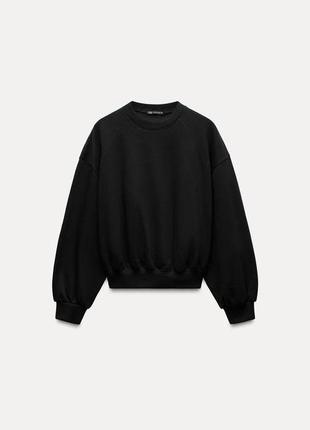 Базовий плюшевий світшот zara