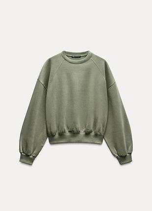 Базовий плюшевий світшот zara
