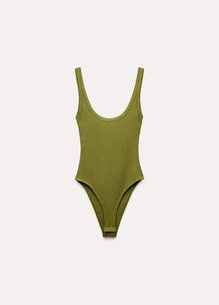 Боди в рубчик zara