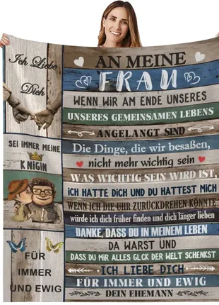 Мягкое флисовое одеяло luogort, плед с любовным признанием 130x150 см