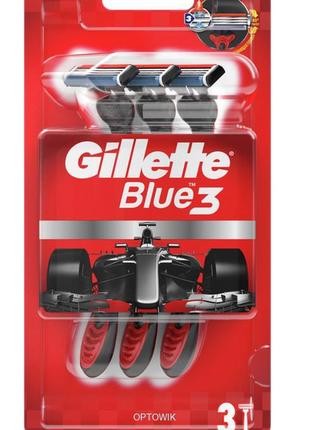 Gillette blue 3 speed джілет блу 3 3шт. одноразові станки для гоління