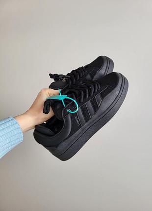Adidas campus black 
натуральна замша