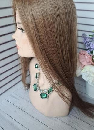 Накладка топер с имитацией кожи головы из натуральных волос.