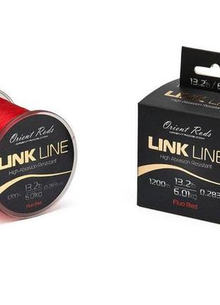 Карповая леска orient rods link line 0.26 mm red ориент 0.26 мм. 1200 м.