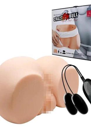 Мастурбатор вагина и анус с двойной вибрацией crazy bull vagina and anal