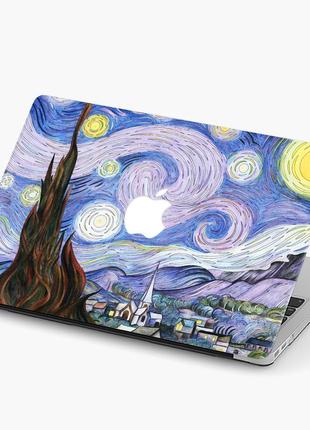 Чохол пластиковий macbook air 13,6 m2 (a2681) вінсент ван гог зоряна ніч (vincent van gogh starry night) макбук