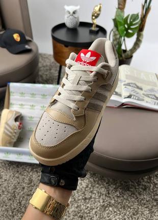 Мужские кроссовки adidas originals forum low beige white