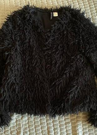 Женская короткая демисезонная шубка h&m