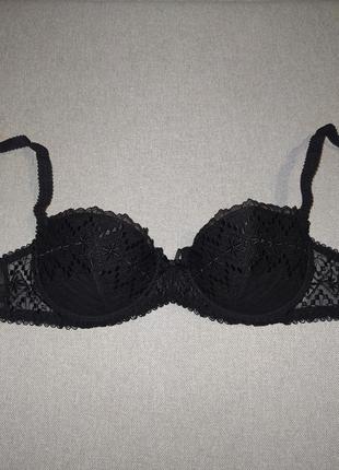 Мереживний бюстгальтер, ліф на м’якому поролоні з кісточками, 75а 🖤