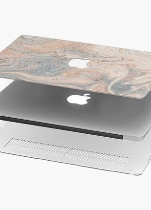 Чохол пластиковий macbook air 13,6 m2 (a2681) пастельний мрамор (pastel marble) макбук про case hard cover прозорий4 фото