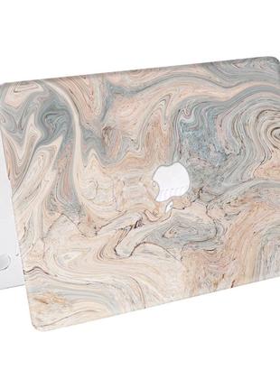 Чохол пластиковий macbook air 13,6 m2 (a2681) пастельний мрамор (pastel marble) макбук про case hard cover прозорий5 фото