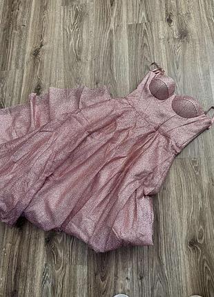 Вечірня випускна сяюча сукня з глітеру