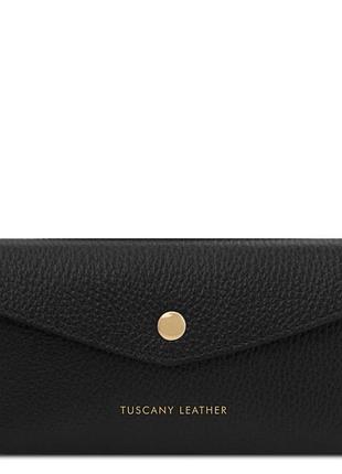 Женская кожаная сумка конверт tuscany leather tl142322 (черный)
