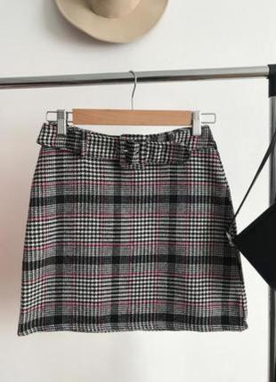 Теплая юбка с поясом