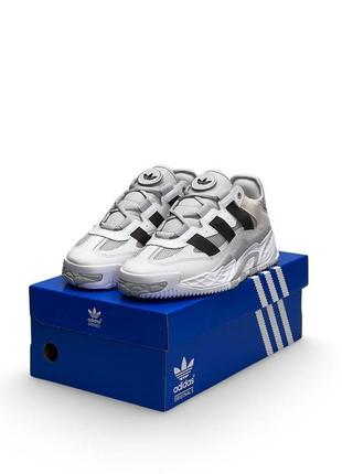 Кроссовки мужские adidas originals niteball prm white gray black