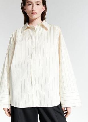 Сорочка в смужку оверсайз полоску котонова бавовняна