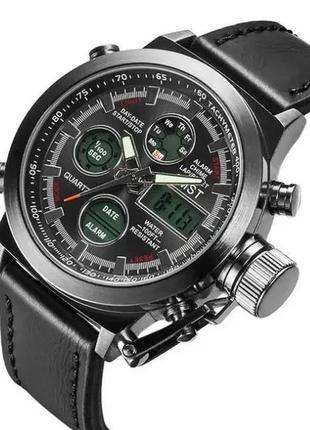 Армейские мужские часы amst 3003 black (противоударные с подсветкой)