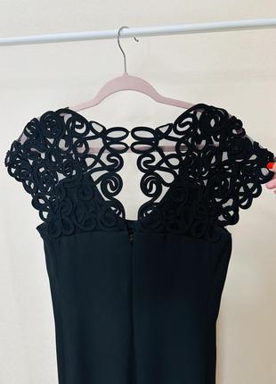 Чорна вечірня сукня максі з розрізом s/m7 фото