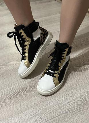 Кожаные итальянские кеды