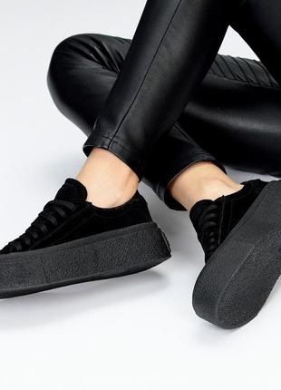 Кеды замшевые черные