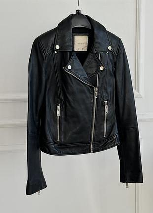 Кожаная куртка косуха pull & bear5 фото