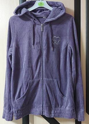 Велюрова жіноча спортивна домашня кофта, євро 40-42