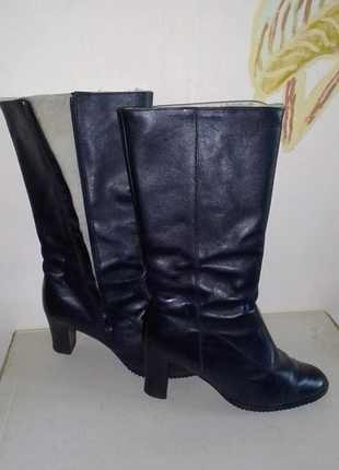 Зимние импортные сапоги натуральная кожа на искусств.меху