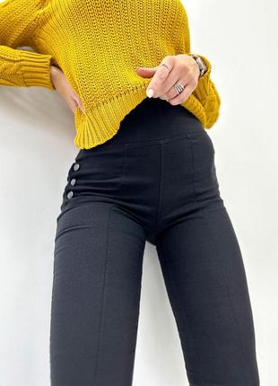 Демісезонні легінси лосини "daily" джинс-коттон на флісі | норма6 фото