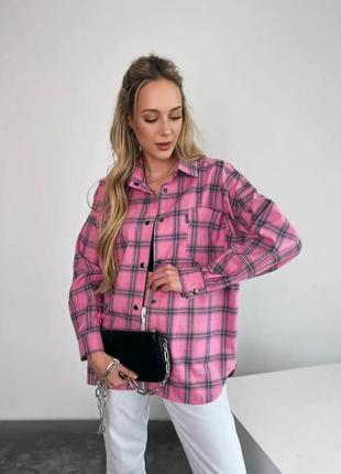 Рубашка клетка фланель