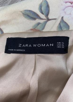 Пиджак жакет в цветочный принт zara, xl3 фото