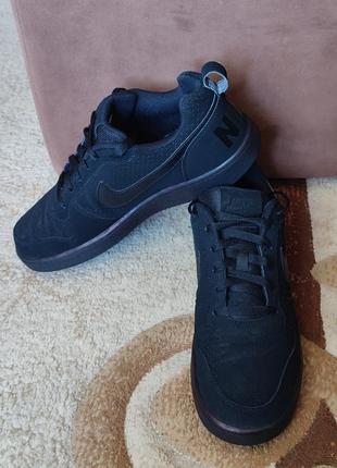 Кросівки nike court borough low "triple black"