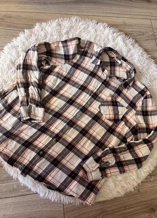 Рубашка рубашка женская в клетку на м-л