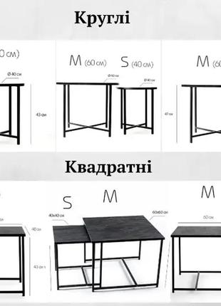 Столики для вітальні в стилі лофт розмір s круглий, кавовий стіл маленький стильний...