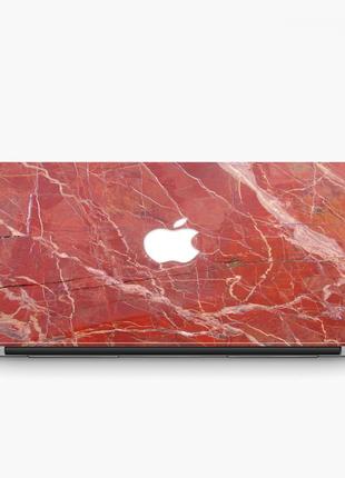 Чохол пластиковий apple macbook pro 14.2 a2442 червоний мрамор (red marble) макбук про case hard cover2 фото