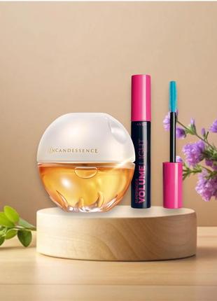 Набор avon хиты продаж incadessence 50 ml и тушь superchok