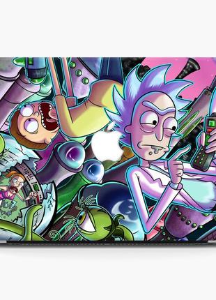 Чохол пластиковий apple macbook pro 14.2 a2442 рік та морті (rick and morty) макбук про case hard cover3 фото