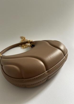 Женская маленькая сумка хобо,сумочка багет, полумесяц7 фото