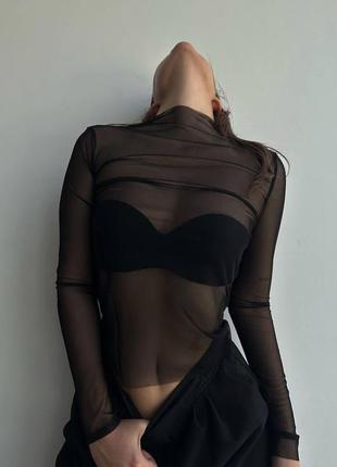 Женский лонгслив сетка /кофта сетка