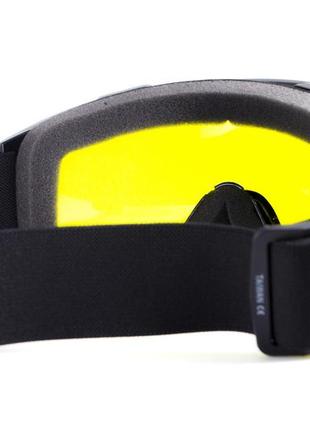 Защитные очки global vision wind-shield (yellow) anti-fog, жёлтые2 фото