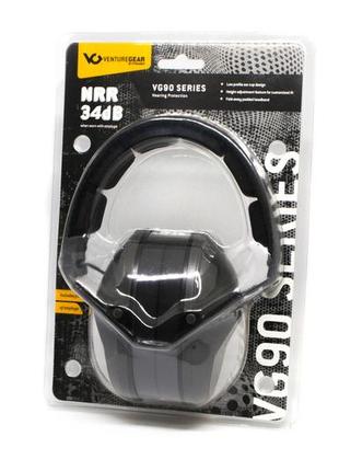 Навушники захисні venture gear vgpm9022c (захист nrr 24 db), оливкові + беруші в комплекті4 фото