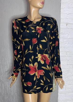 Удлиненная винтажная блуза блузка винтаж