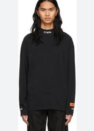 Лонгслiв оригинал luxury iталійського бренду heron preston ctnmb mosk neck