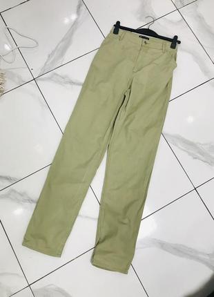 Прямые брюки слоучи с напуском asos design tall цвета хаки6 фото