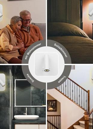 Светодиодная лампа для чтения uksunvi, настенная лампа usb type-c, два переключателя...