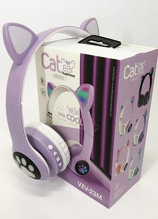 Беспроводные наушники с ушками котика cat vzv 23m, наушники с ушами кота ou-525 для телефона