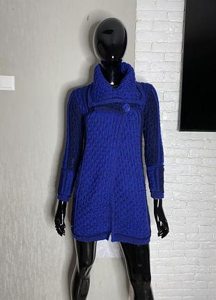 Винтажная шерстяная кофта кардиган из шерсти мериноса Ирландская arancencrafts, xs