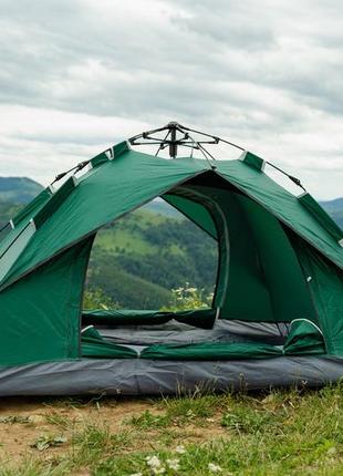 Палатка кемпинговая автоматическая 2 местная туристическая для рыбалки с москитной сеткой легкая летняя