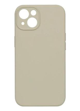 Чехол silicone case full camera protective (aa) no logo для apple iphone 13 mini  бежевий | beige